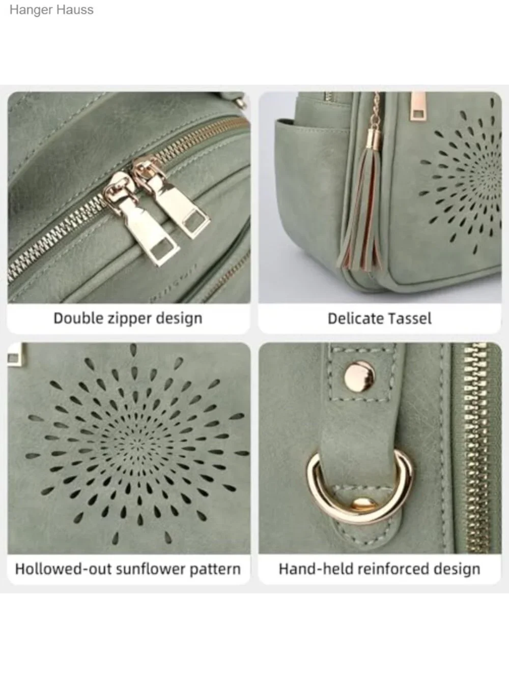 Vegan Leather Mini Backpack Purse Convertible Crossbody Daypack